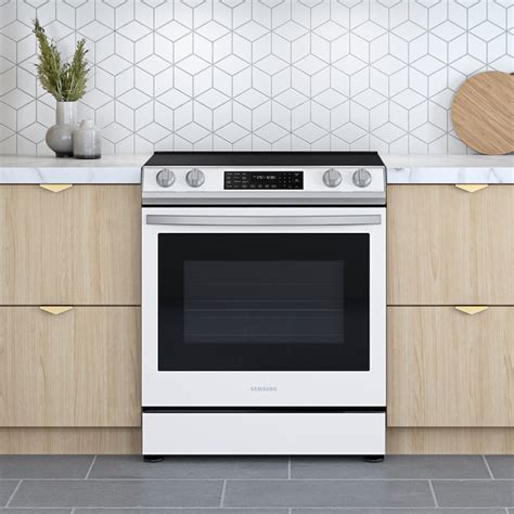white stove with air fryer